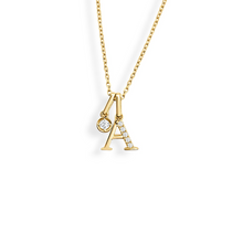 Load image into Gallery viewer, Diamond Pendant &amp; Chain - 14K Yellow Gold