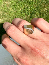 Load image into Gallery viewer, Vintage Shell Dome Diamond Ring - 10K Yellow Gold - Estate