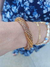 Load image into Gallery viewer, Champagne Magnetic Murano Glass Bracelet
