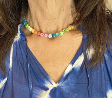 Load image into Gallery viewer, Colorful Gemstone Choker Necklace-Love Lisa