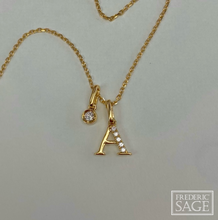 Load image into Gallery viewer, Diamond Pendant &amp; Chain - 14K Yellow Gold