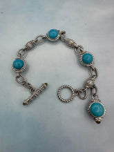 Load image into Gallery viewer, Judith Ripka 925 Turquoise Bracelet - Estate