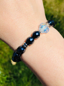 Evelyn Bracelet - Black Mystic Agate