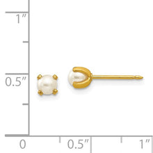 Load image into Gallery viewer, 14K Yellow Gold Simulated Pearl Ear Piercing Kit