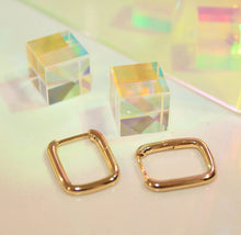 Load image into Gallery viewer, Bubble "Rectangle" Hoop Earrings - Chloe and Lois