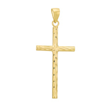 Load image into Gallery viewer, 14K Yellow Gold Diamond Cut/ Polished Reversible Cross