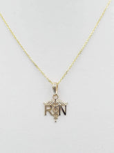 Load image into Gallery viewer, RN Charm on Gold Cable Chain - 14K