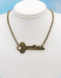 “Brave" Giving Key Necklace