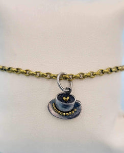 Chain Link Charm Bracelet -  Brass