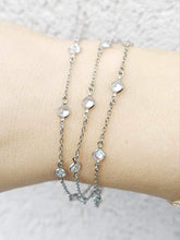 Load image into Gallery viewer, Three Strand CZ Tennis Bracelet - Sterling Silver