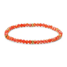 Load image into Gallery viewer, Bright Coral with Gold Accents - Crystal Stacker