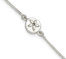 Load image into Gallery viewer, CZ Sand Dollar Anklet - Sterling Silver