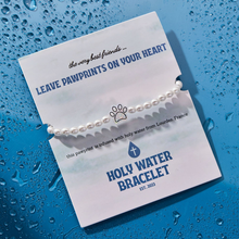 Load image into Gallery viewer, Pawprint Holy Water Stretch Bracelet in Pearl