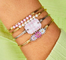 Load image into Gallery viewer, Pink Plaid Dylan Bangle Bracelet - Luca and Danni