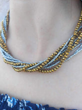 Load image into Gallery viewer, Silver and Gold Magnetic Murano Glass Necklace