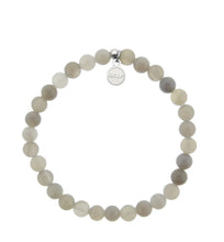 Load image into Gallery viewer, Seek Adventure Grey Stripe Agate Stacker - TJazelle HELP Collection