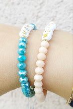 Load image into Gallery viewer, Mom Gold w/Heart Beaded Bracelet - Elena Michele
