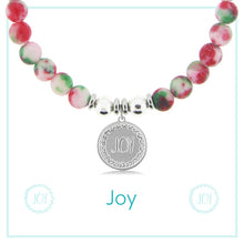 Load image into Gallery viewer, Joy Charm with Holiday Jade Beads -TJazelle HELP Charity Bracelet