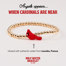 Load image into Gallery viewer, Cardinal Holy Water Stretch Bracelet in Gold