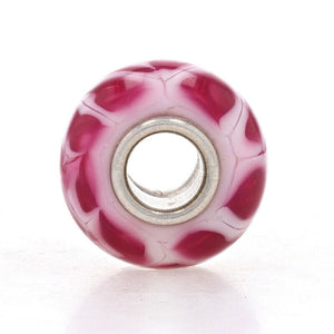 Fuchsia Flames Murano Glass - Chamilia Bead