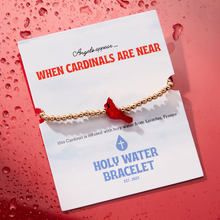 Load image into Gallery viewer, Cardinal Holy Water Stretch Bracelet in Gold
