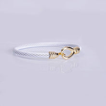 Load image into Gallery viewer, White Cable Classic Hook Bangle