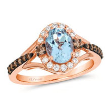 Load image into Gallery viewer, Aquamarine Rose Gold Le Vian® Ring