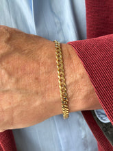 Load image into Gallery viewer, Men’s 9" Cuban Link Gold Bracelet - 14K Yellow Gold