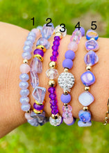 Load image into Gallery viewer, Lavender Purple $10 Stretch Bracelet- Savvy Bling