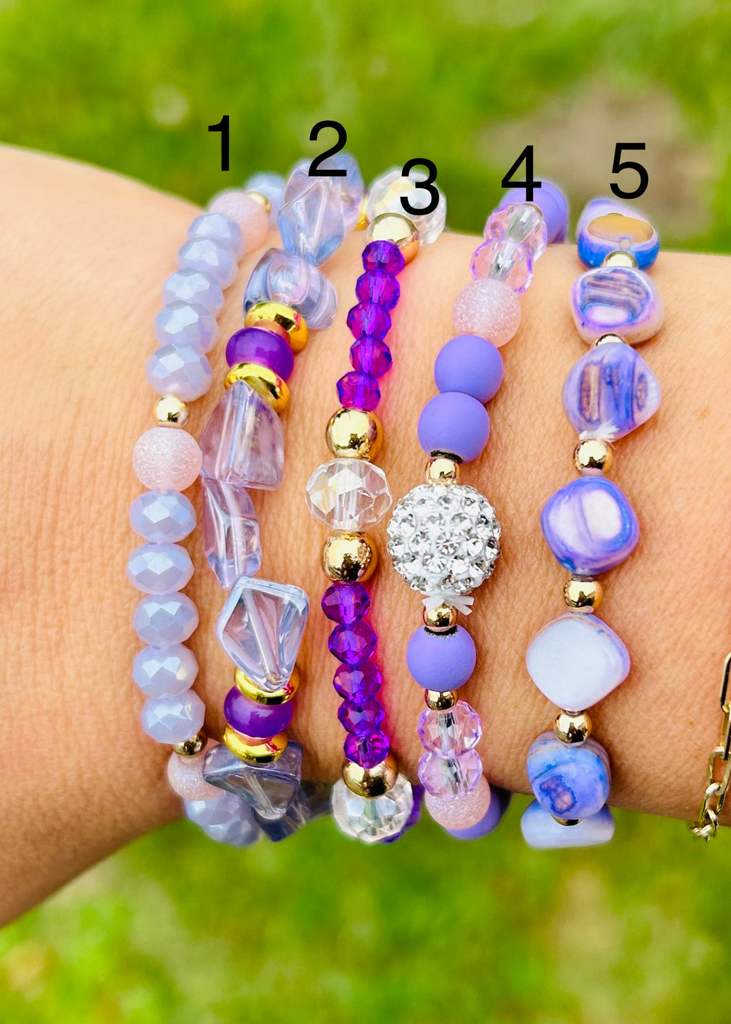 Lavender Purple $10 Stretch Bracelet- Savvy Bling