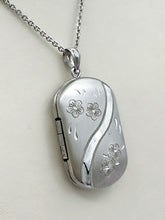 Load image into Gallery viewer, Floral Locket - Sterling Silver