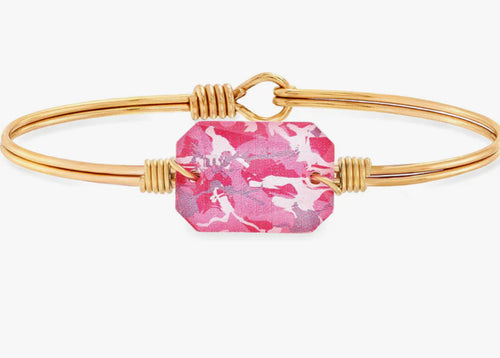 Pink Camo Dylan Bangle Bracelet - Luca and Danni