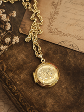 Load image into Gallery viewer, Gold Filled Round Floral Photo Locket - Estate