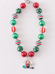 Christmas Candy House Bubble Necklace