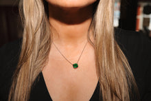 Load image into Gallery viewer, Moss Green Asscher Necklace - Chloe &amp; Lois