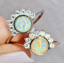 Load image into Gallery viewer, Lois Ring in White Opal - Chloe &amp; Lois