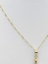 Load image into Gallery viewer, Gold Baby Figaro Chain with Crucifix - 14K Gold