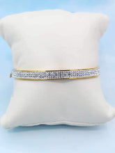 Load image into Gallery viewer, Crystal Bangle - Gold Plated Stainless Steel