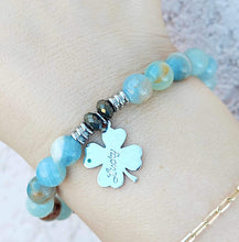 Load image into Gallery viewer, "Lucky Clover" Silver Charm Bracelet - TJazelle