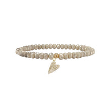 Load image into Gallery viewer, Harper Slanted Heart Beaded Bracelet