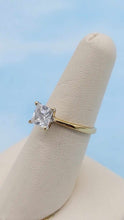 Load image into Gallery viewer, Princess-Cut CZ Estate Ring - 10K Gold