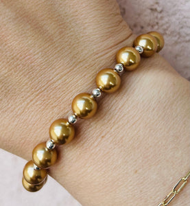 Gold Pearl Count Your Blessings Bracelet-Blessing Bracelet