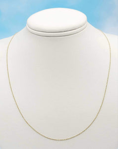 Thin Adjustable Cable Chain - 14K Yellow Gold