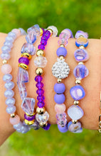 Load image into Gallery viewer, Lavender Purple $10 Stretch Bracelet- Savvy Bling