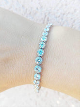 Load image into Gallery viewer, Fancy CZ Bracelet - Sterling Silver