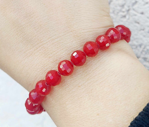 Ruby Red Crystal Bracelet - Elena Michele