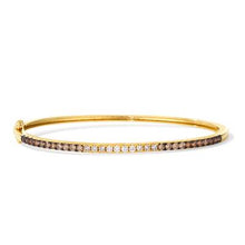 Load image into Gallery viewer, 14K Honey Gold™ Bangle Chocolate Ombré Diamonds® 1 cts. LeVian