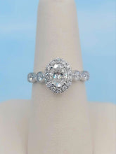 Load image into Gallery viewer, 1.39 Carat Oval GIA Diamond Engagement Ring - 14K White Gold