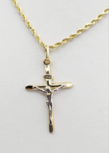 Load image into Gallery viewer, Two Tone Crucifix - 14K Gold