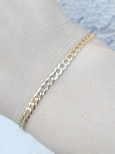 Curb Chain Bracelet - 14K Gold